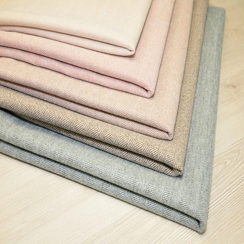 Пальтовый трикотаж Елочка  (пудра)