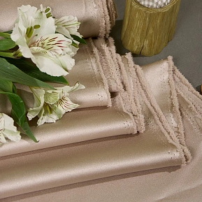 Атлас свадебный (платиновый беж)