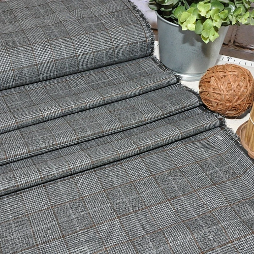 Костюмная ткань (зелено-серый)