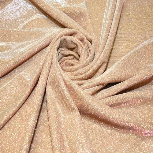 Трикотаж "Лунный свет" (золото+красный)