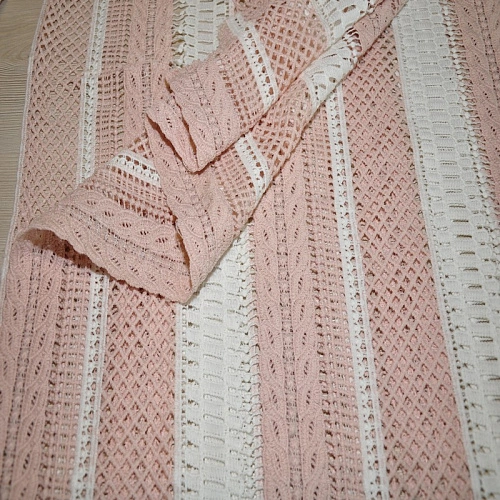 Кружево макраме (молочный+пудра)