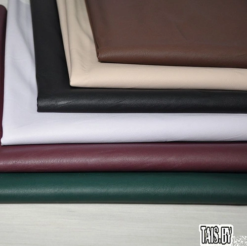 Кожзам на трикотаже (серый с лиловым оттенком)