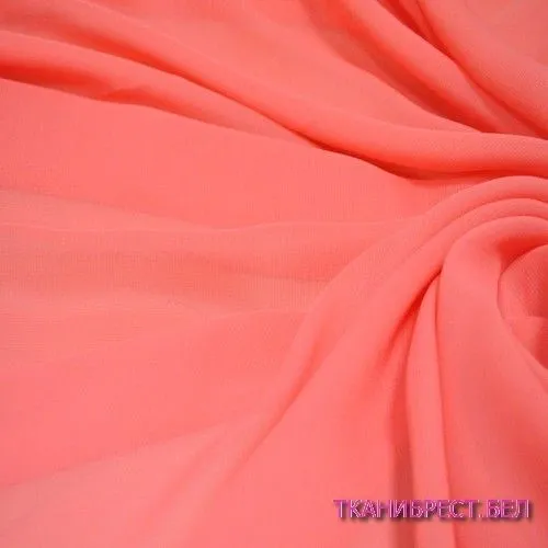 Шифон ярко-коралловый