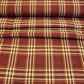 Ткань рубашечная фланель в клетку (бордо)