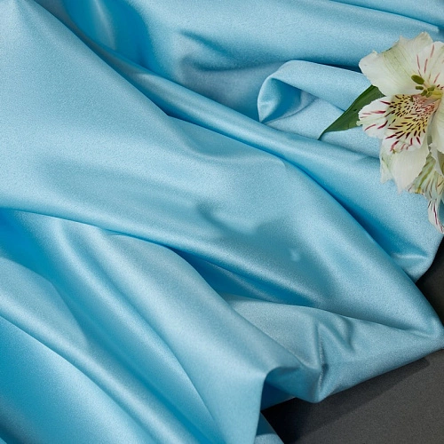 Атлас свадебный (голубая бирюза)