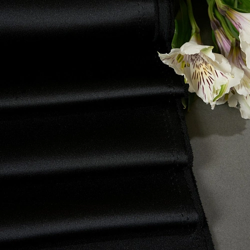 Атлас свадебный, черный