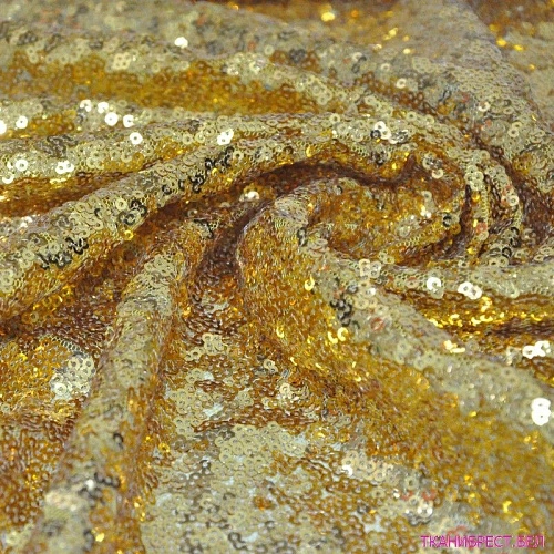 Пайетки на сетке (золото)