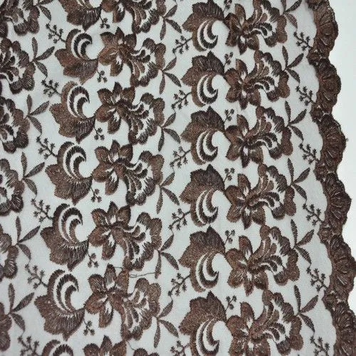 Гипюр, коричневый