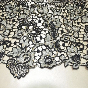 Кружево (черный с пайетками)