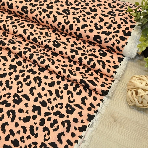 Штапель "Твил" Пятна на пудровом фоне