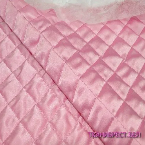 Атлас стеганый на синтепоне (нежно розовый)