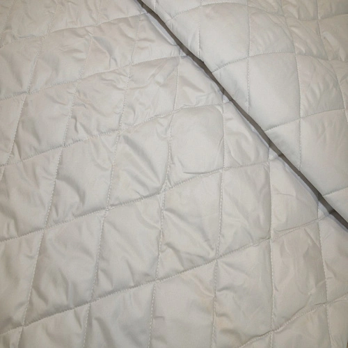 Плащевка стеганая "Ромбик" (светло-серый)