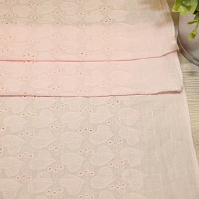 Батист вышитый "Ришелье" (пудра)