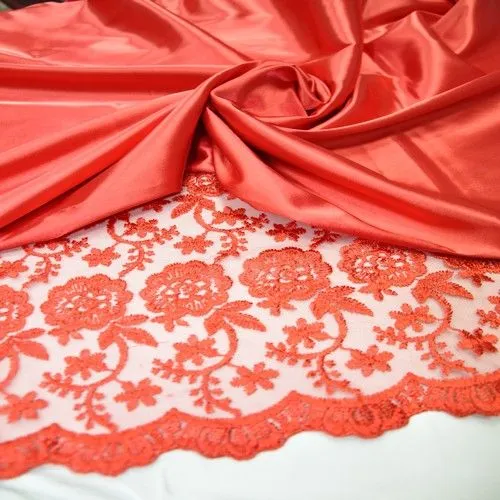 Гипюр Индонезия (красный №2)