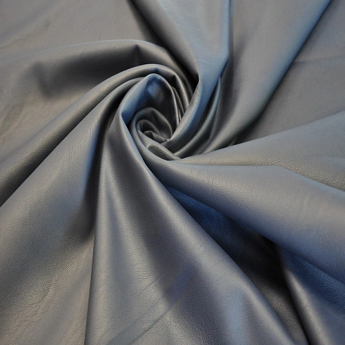 Кожзам на трикотажной основе (синий фактурный)