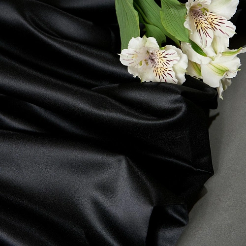 Атлас свадебный, черный