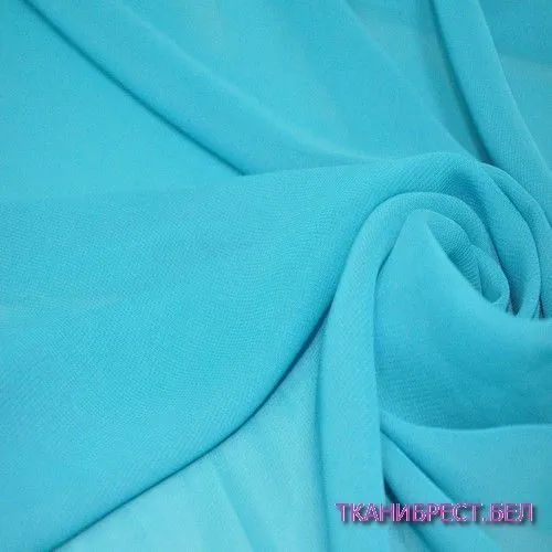 Шифон голубая бирюза
