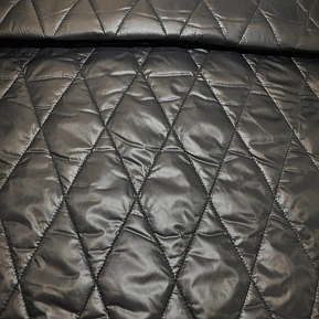 Плащевка стеганая Милан"ромбик" (черный)