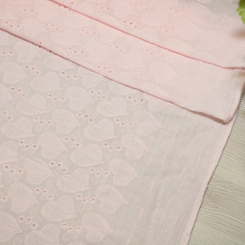 Батист вышитый "Ришелье" (пудра)