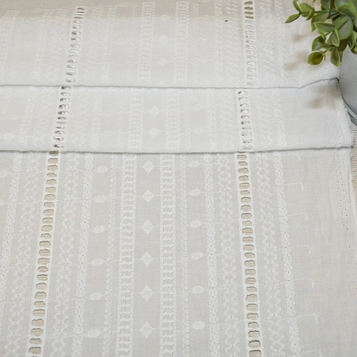 Батист вышитый "Ришелье" (белый) 2