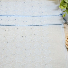 Батист вышитый "Ришелье" (голубой)