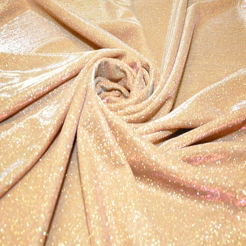 Трикотаж "Лунный свет" (золото+красный)