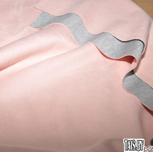 Замша на трикотаже (пудра)