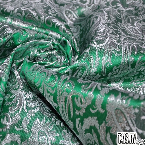 Парча жаккард огурцы (зеленый)