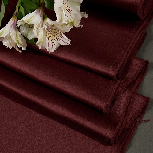 Атлас свадебный (марсала)