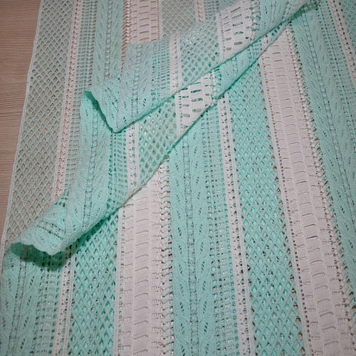 Кружево макраме (молочный+ментол)