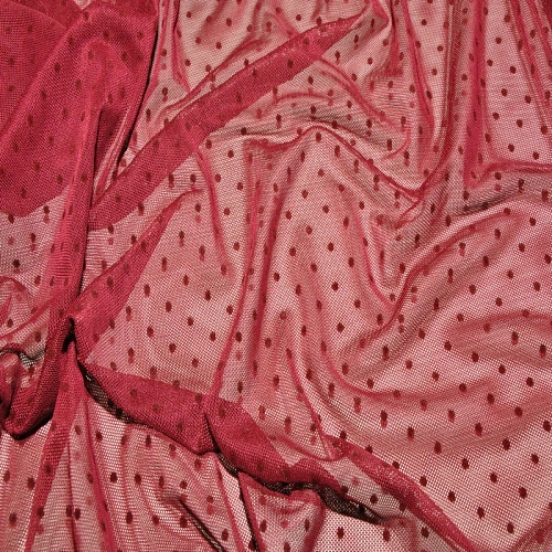 Сетка горох флок (марсала)