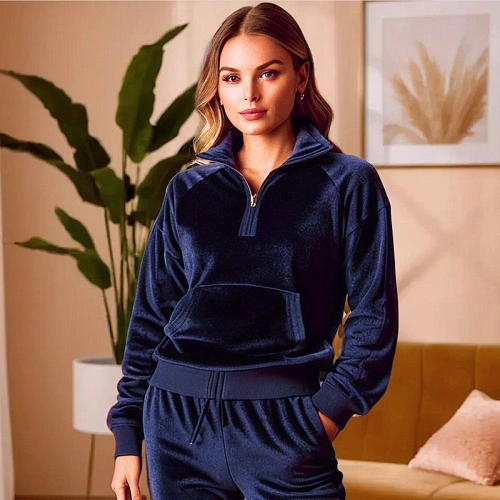 Велюр "Бамбук" (Синий)