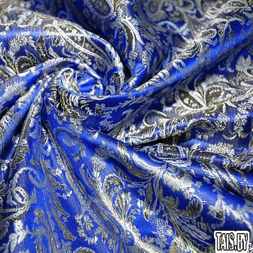 Парча жаккард огурцы (василек)