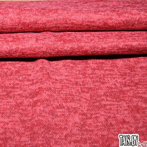 Трикотаж Ангора меланж с начесом (красный)