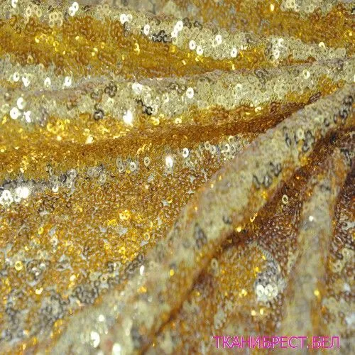Пайетки на сетке (золото)