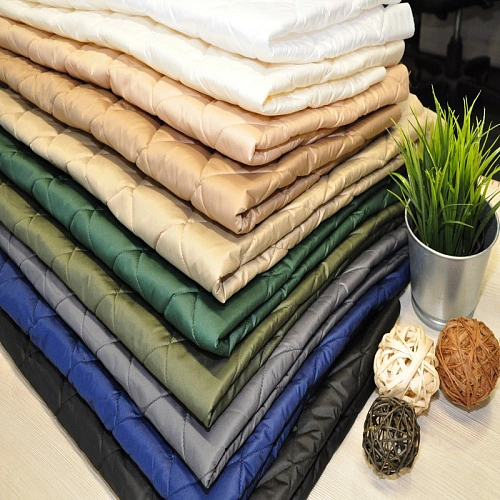 Плащевка стеганая "Ромбик" (хаки)