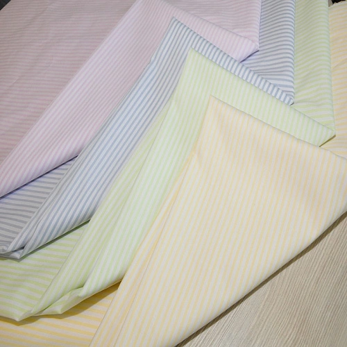 Рубашечная ткань "Соната" полоска (салатовый)