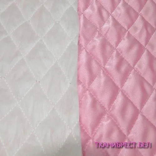 Атлас стеганый на синтепоне (нежно розовый)