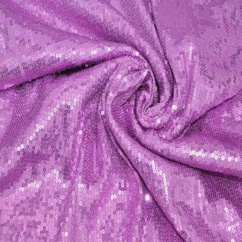 Пайетки на трикотаже (сиреневый)