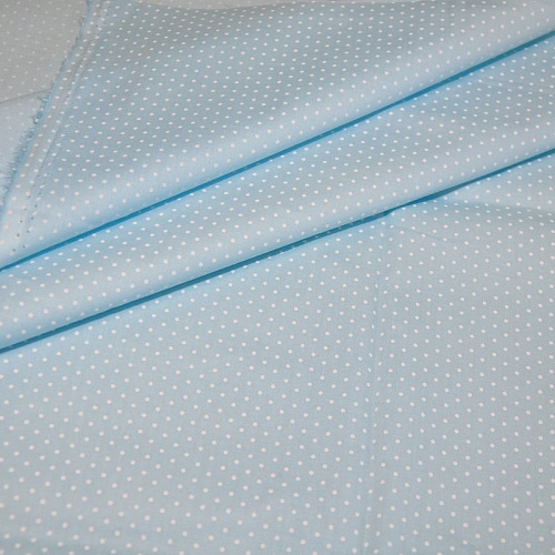 Поплин горох (нежно-голубой)