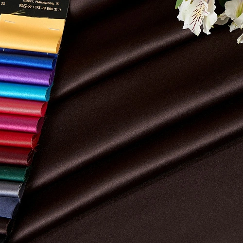 Атлас свадебный (шоколад)