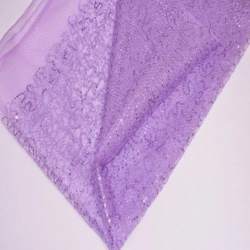 Пайетки на фатине (фиолетовый)