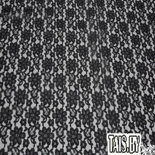 Гипюр тонкий (черный графит)