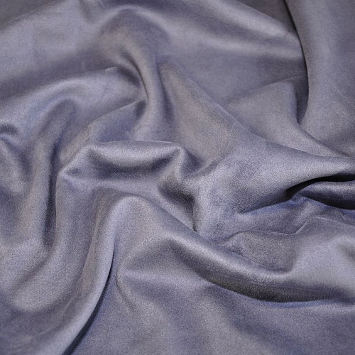 Замша на трикотаже (пыльно-голубой)