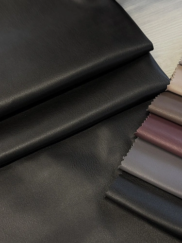Экокожа на замшевой основе (черный)