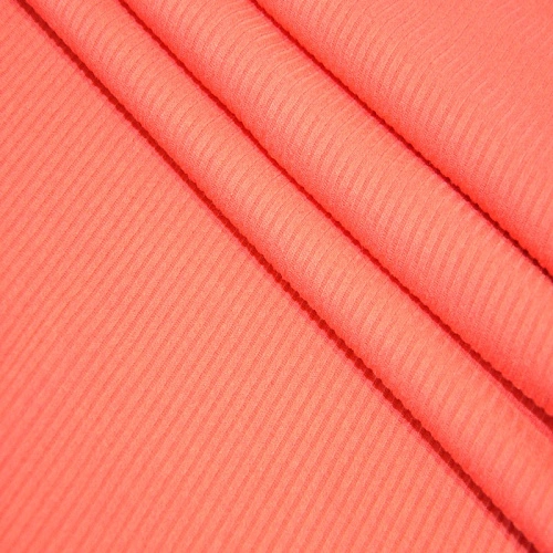 Трикотаж "Рубчик" (коралловый)