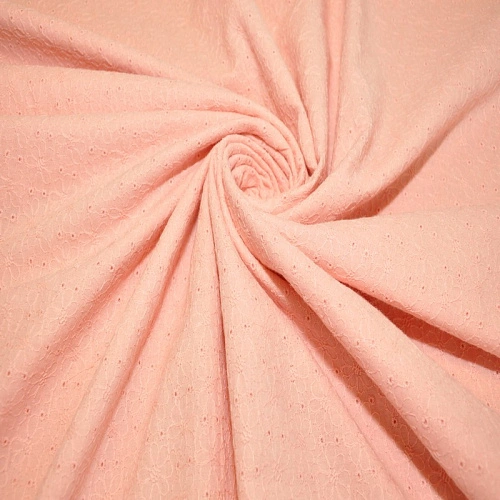 Батист вышитый "Цветочки" (пудра)