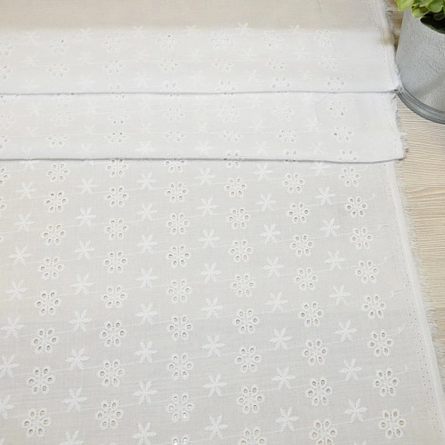 Батист вышитый "Ришелье" (белый) 5