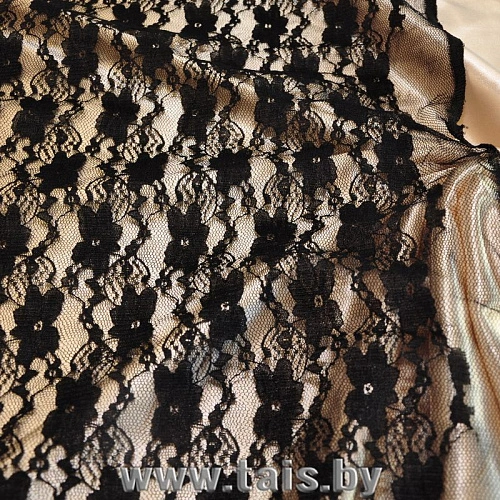 Гипюр стрейчевый (черный)