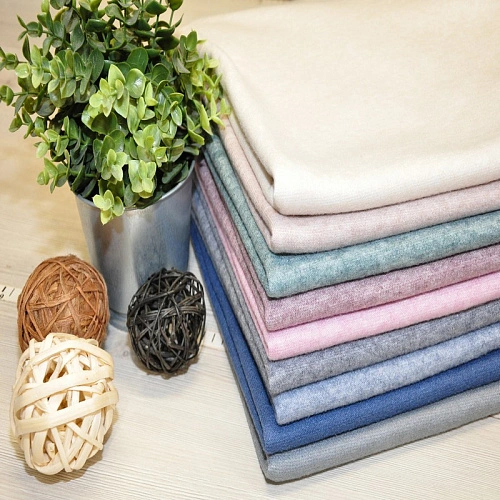 Трикотаж Ангора плотная (голубой меланж)